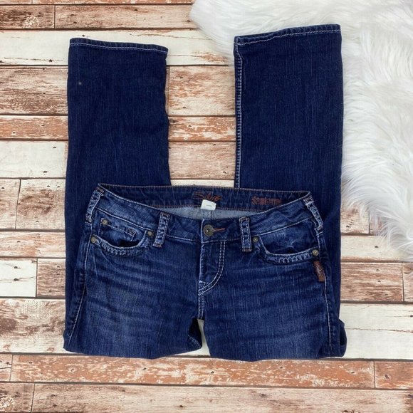 Silver Santorini Straight Leg Cropped Capris Sz 29 - Picture 2 of 6